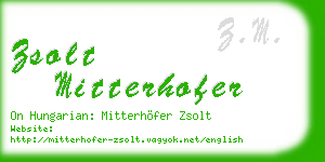 zsolt mitterhofer business card